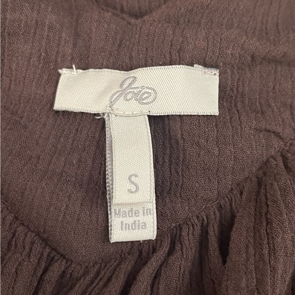 Joie brown Aztec styled top. Light blue accents - Picture 5 of 7